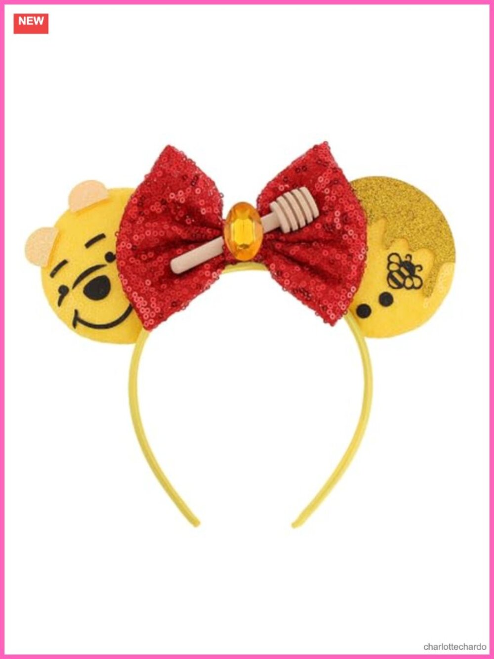 Bee Mouse Ears Headband Sequin Bow Hairband Costume Party Cosplay